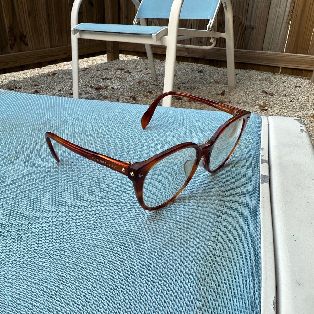 Alexander McQueen Tortoise Shell Glasses